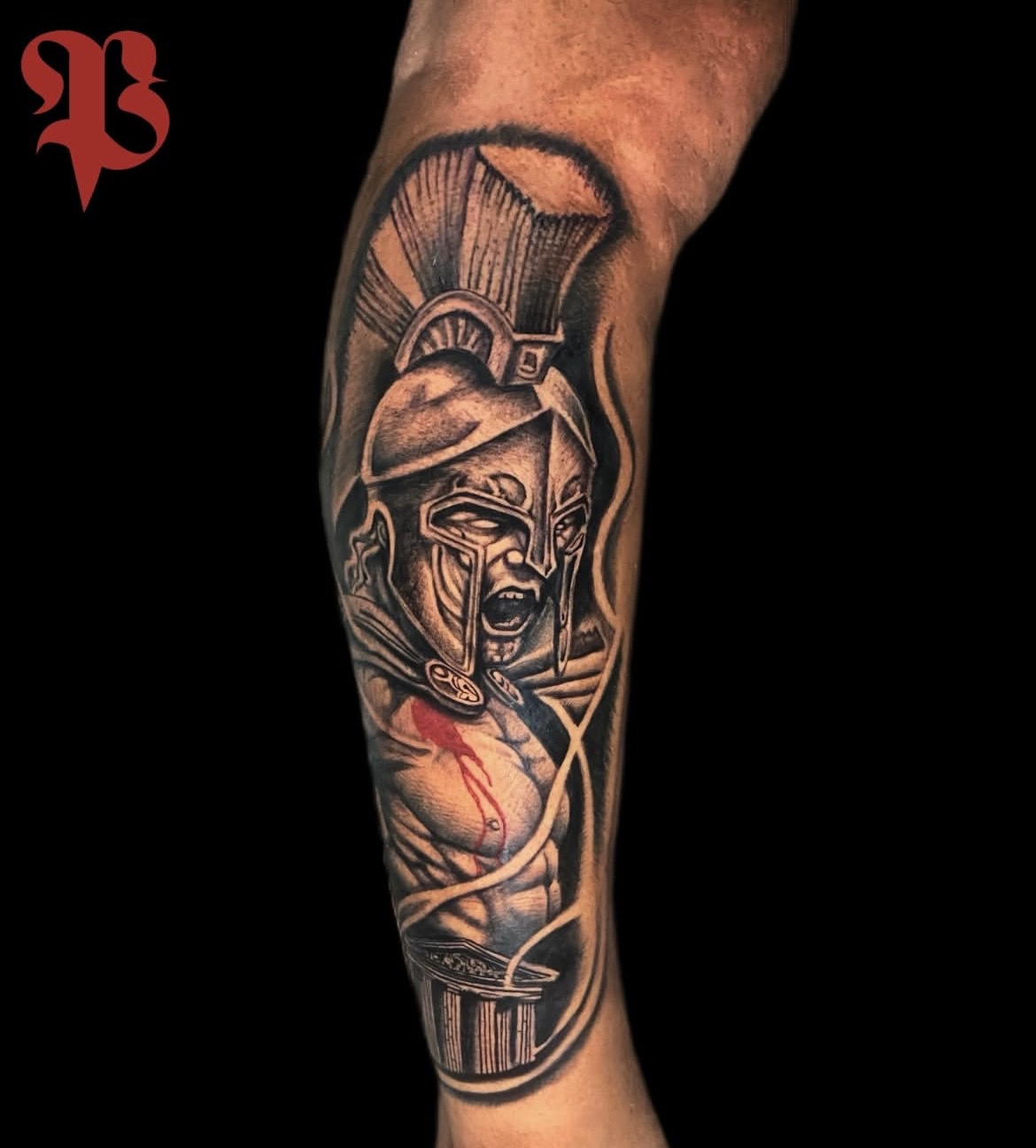 Pierna — Guerrero espartano