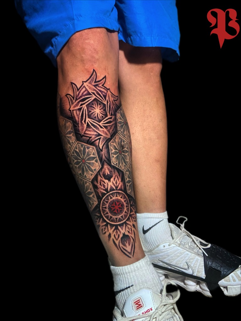 Pierna — Mandala & Puntillismo